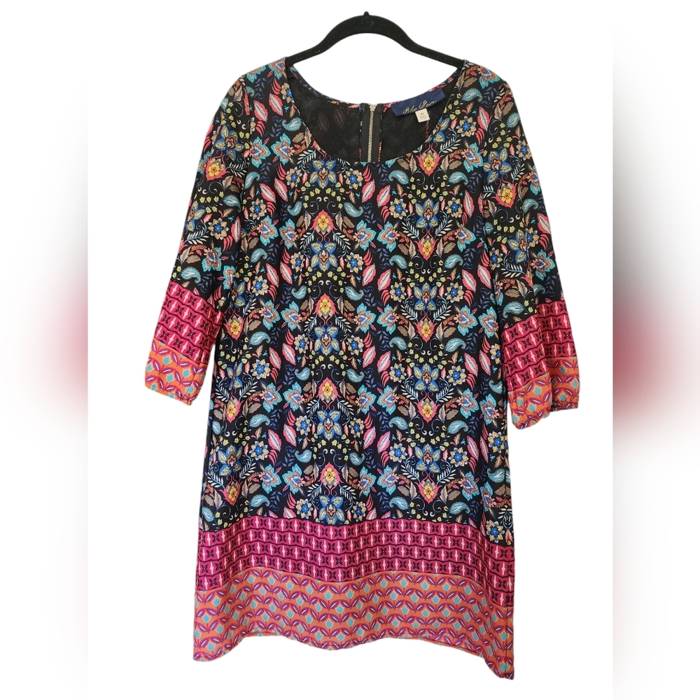 BLUE RAIN paisley floral dress, size M